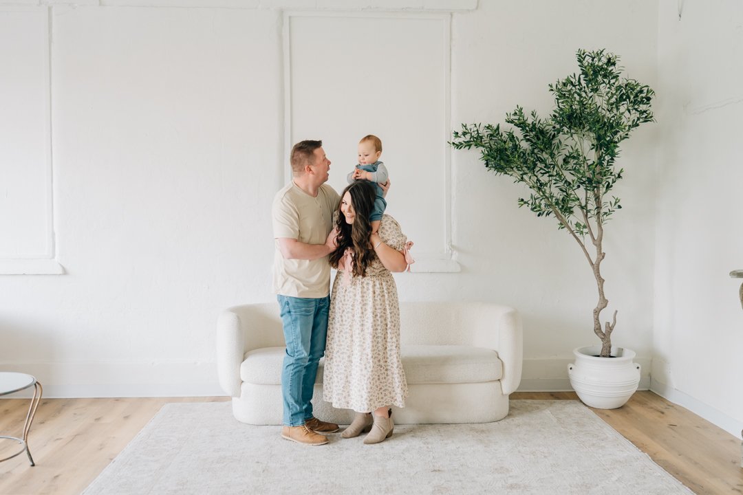 First Birthday Photoshoot in a Natural Light Studio