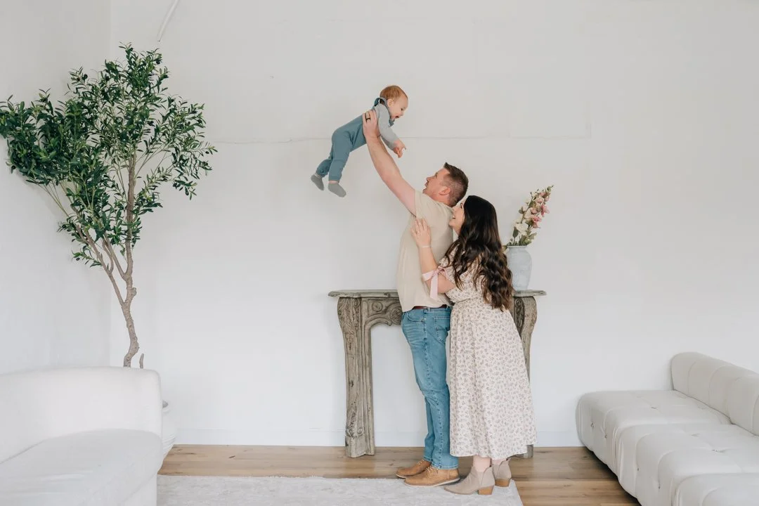 First Birthday Photoshoot in a Natural Light Studio
