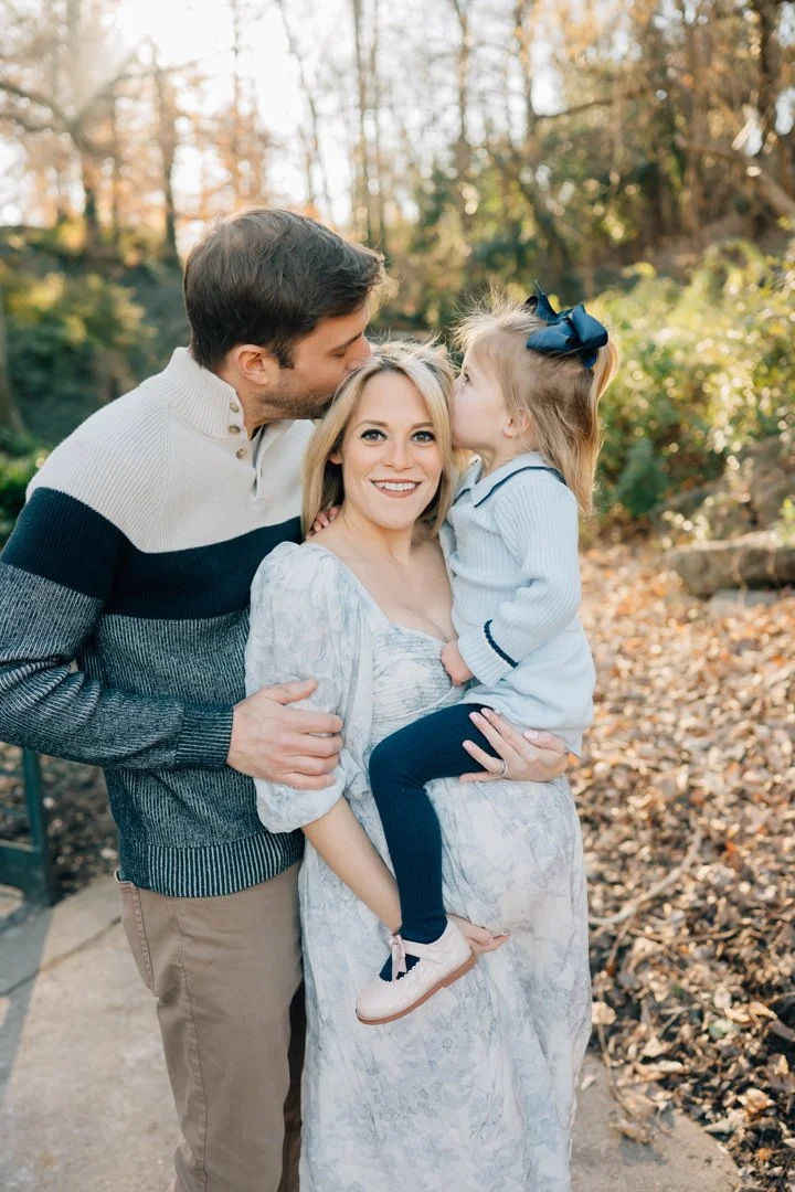 Downtown Greenville Maternity and Family Photos in the Winter