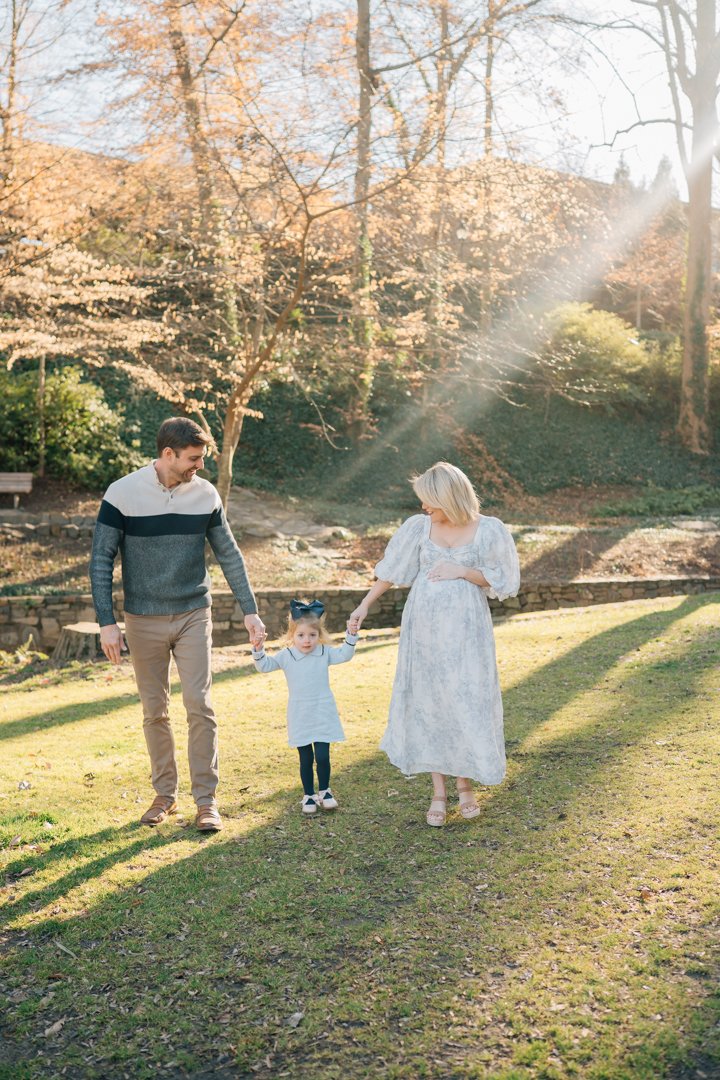 Downtown Greenville Maternity and Family Photos in the Winter
