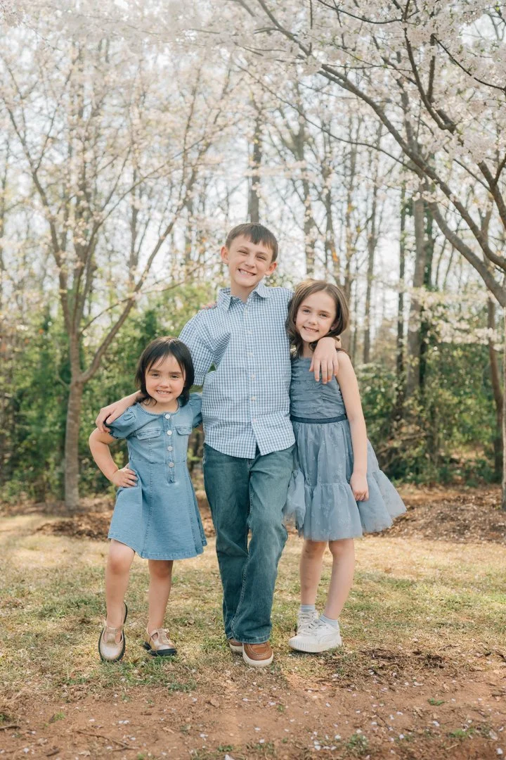 Spring Family Photos at Legacy Park in Greenville, SC