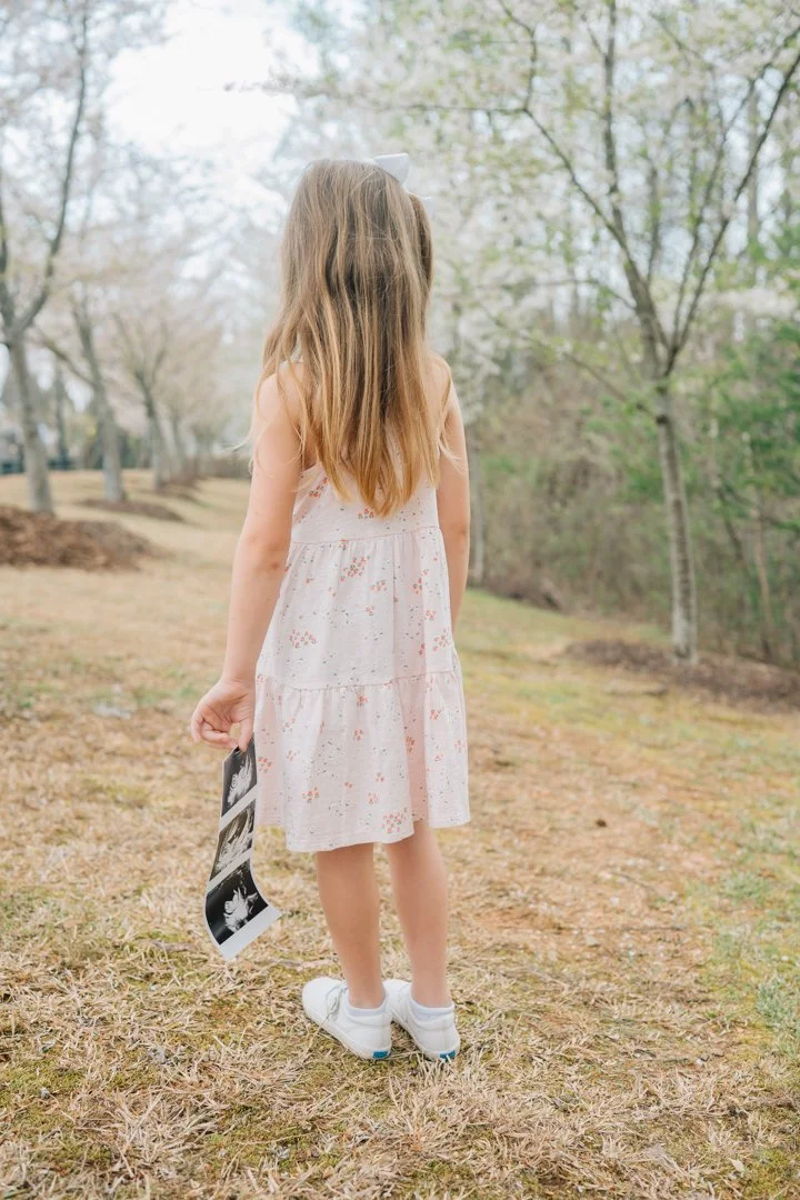 Spring Pregnancy Announcement Photos in Greenville, SC