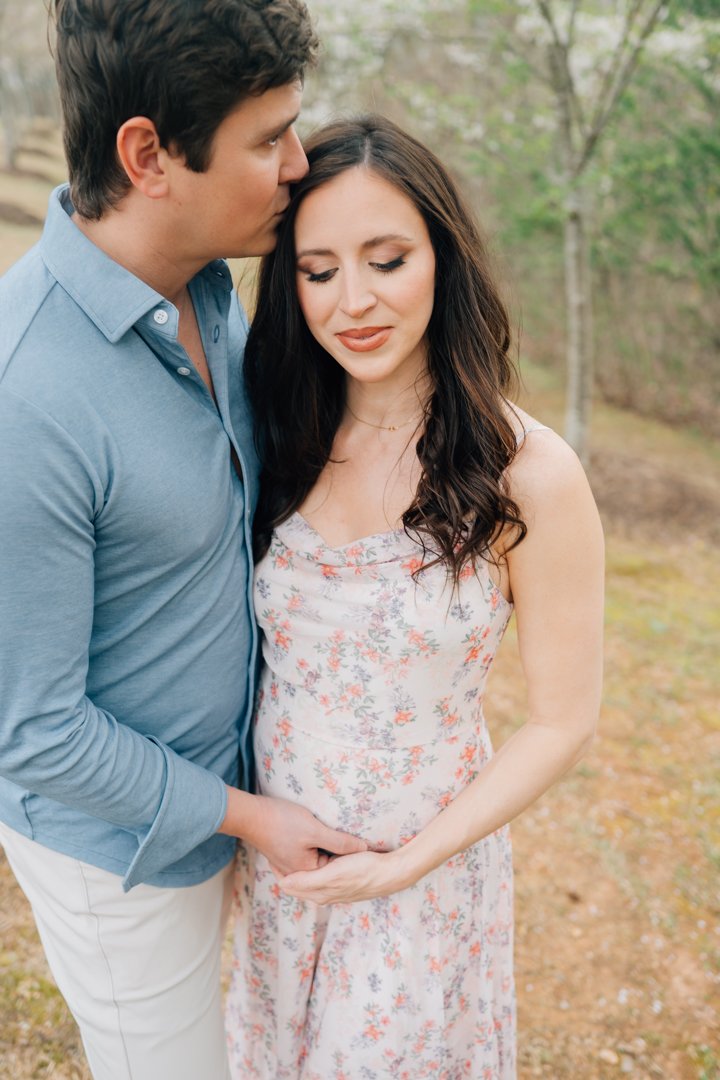 Spring Pregnancy Announcement Photos in Greenville, SC