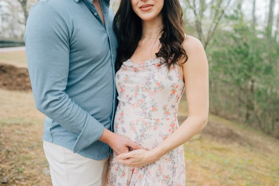 Spring Pregnancy Announcement Photos in Greenville, SC