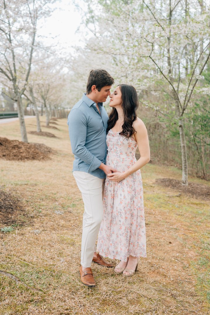 Spring Pregnancy Announcement Photos in Greenville, SC