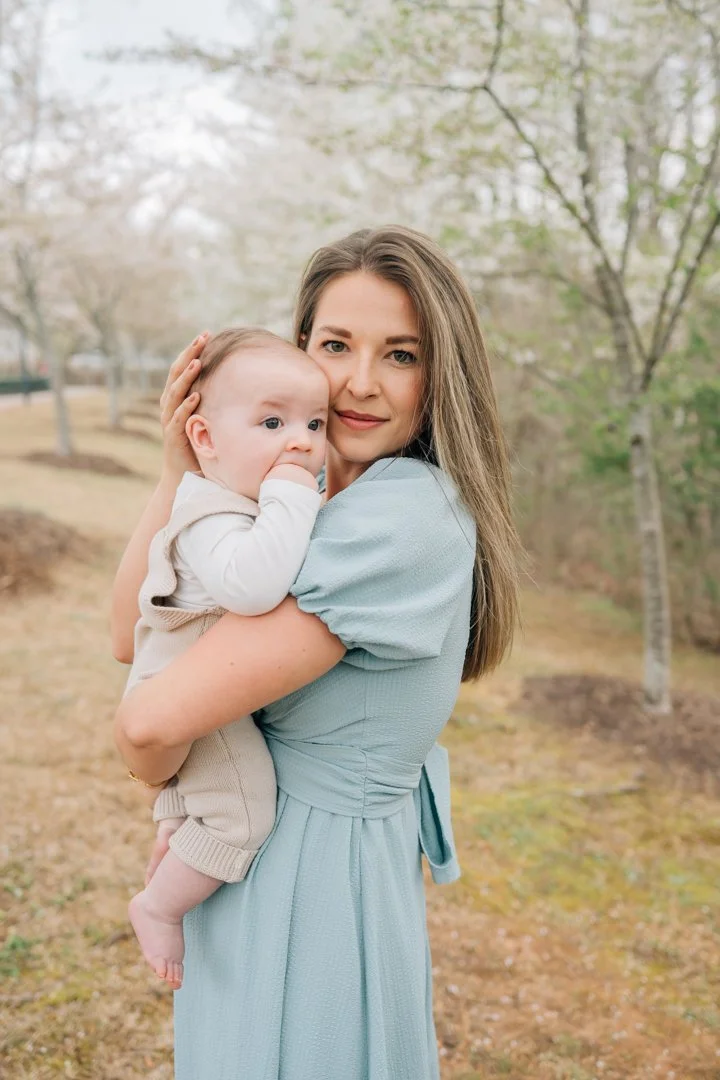 Family Photos During Spring Cherry Blossoms in Greenville, SCFamily Photos During Spring Cherry Blossoms in Greenville, SC