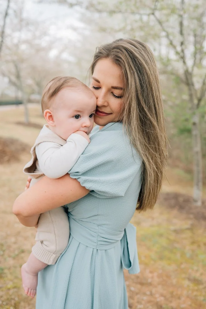 Family Photos During Spring Cherry Blossoms in Greenville, SCFamily Photos During Spring Cherry Blossoms in Greenville, SC