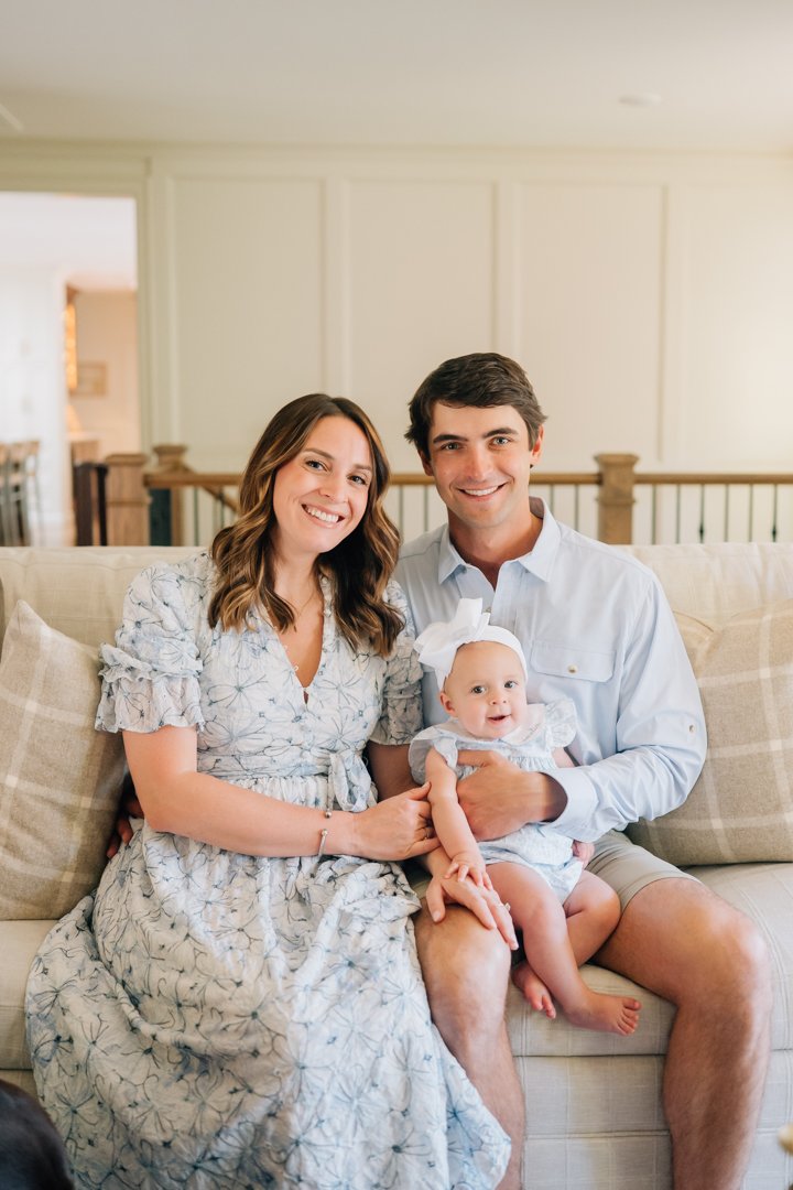 In Home Baby Milestone Photographer in Greenville, SC