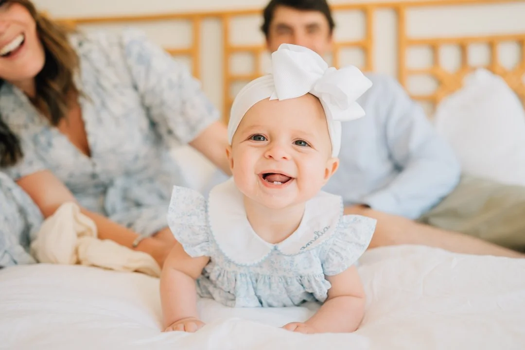 In Home Baby Milestone Photographer in Greenville, SC