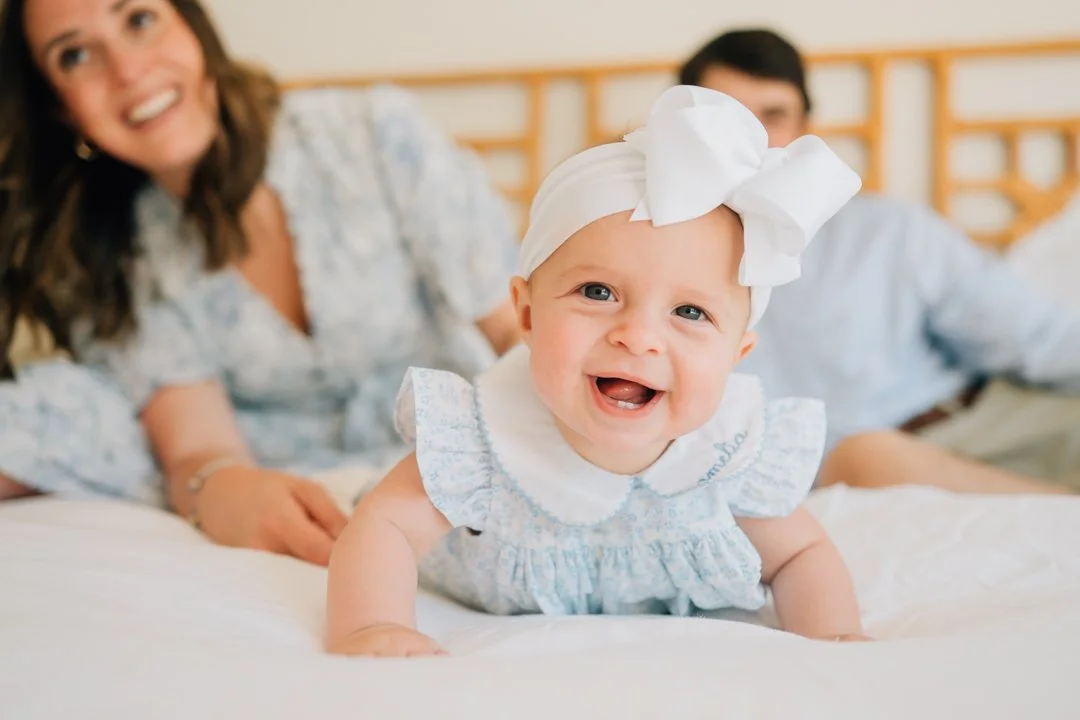 In Home Baby Milestone Photographer in Greenville, SC