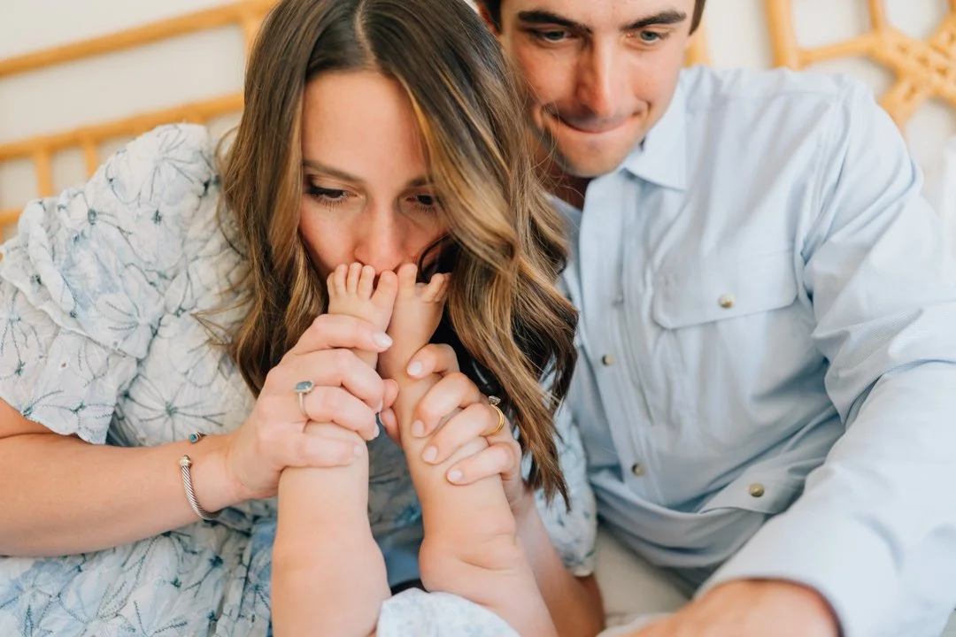 In Home Baby Milestone Photographer in Greenville, SC