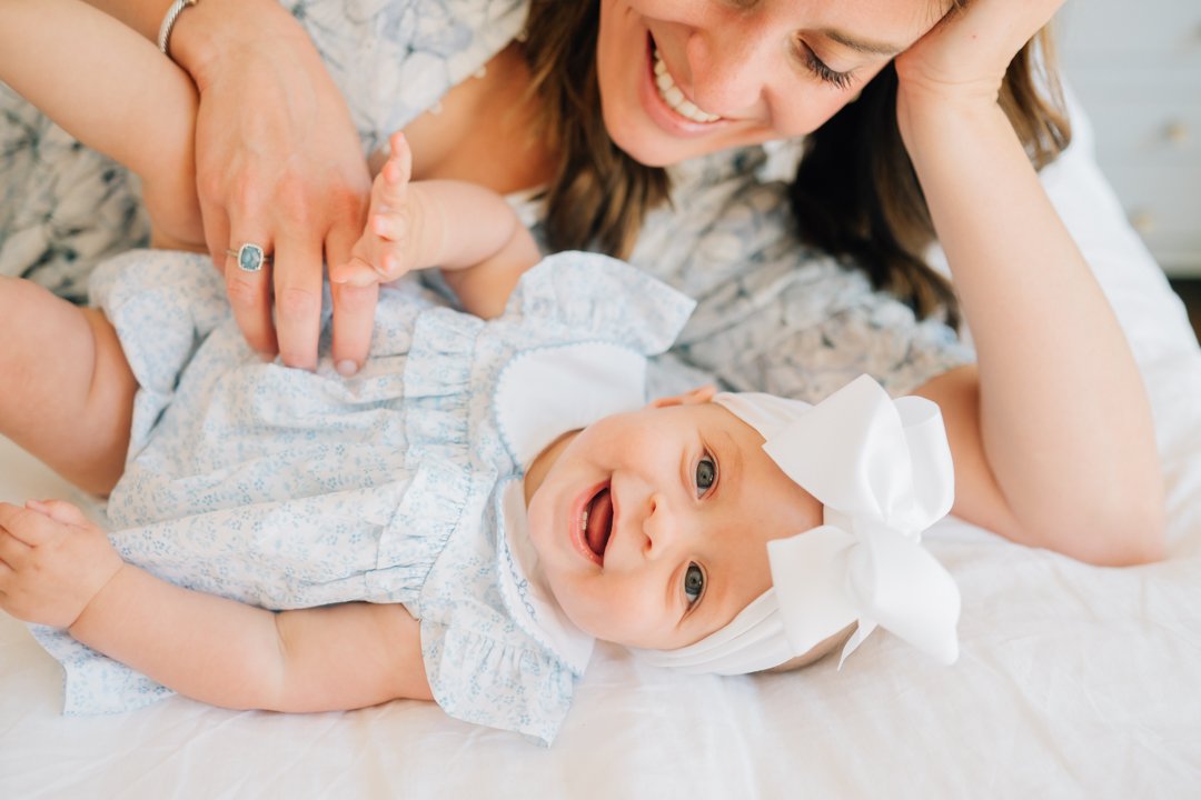 In Home Baby Milestone Photographer in Greenville, SC