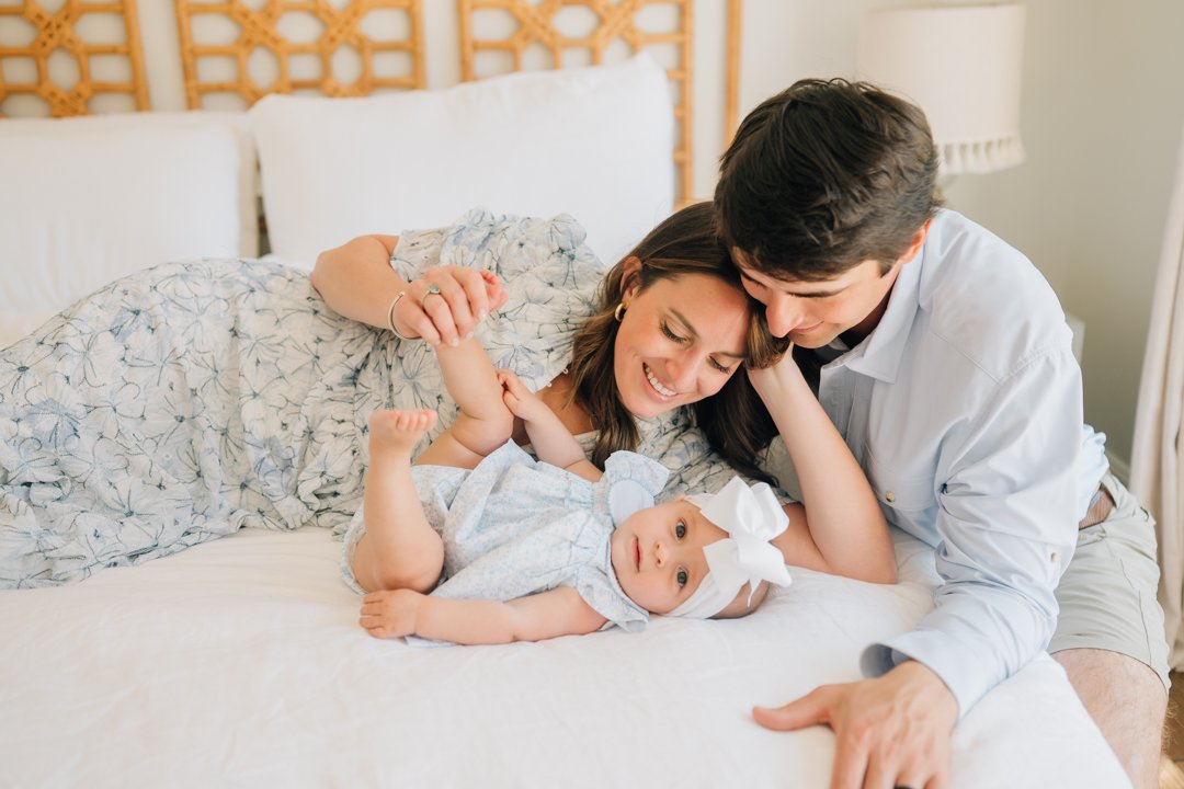 In Home Baby Milestone Photographer in Greenville, SC