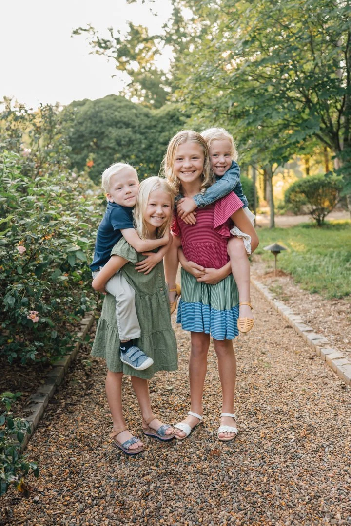 Golden Hour Family Photos at Furman University | Travelers Rest Family Photographers