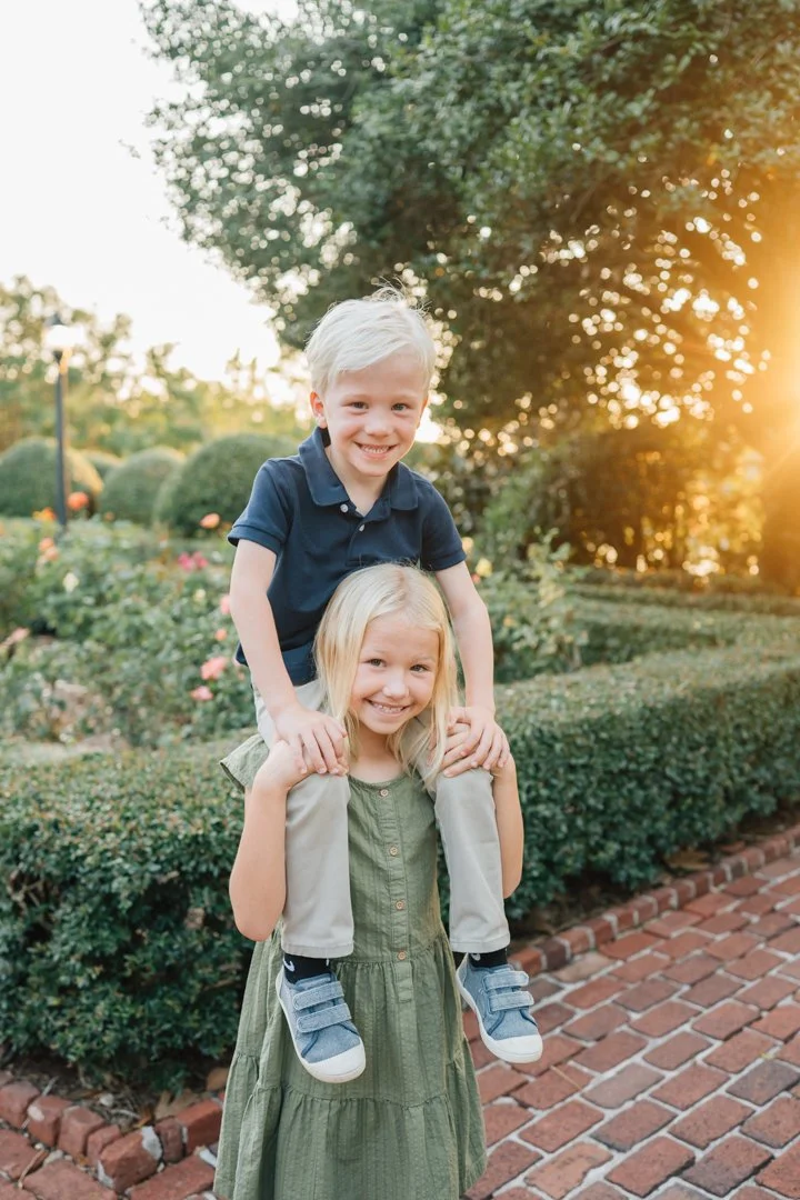 Golden Hour Family Photos at Furman University | Travelers Rest Family Photographers