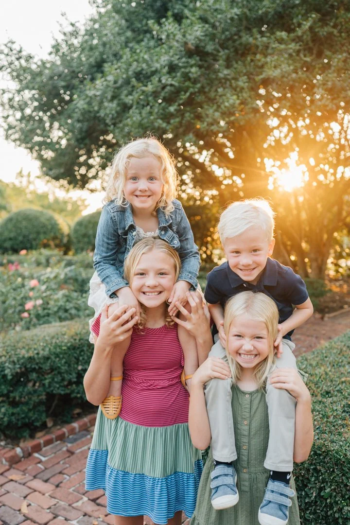 Golden Hour Family Photos at Furman University | Travelers Rest Family Photographers