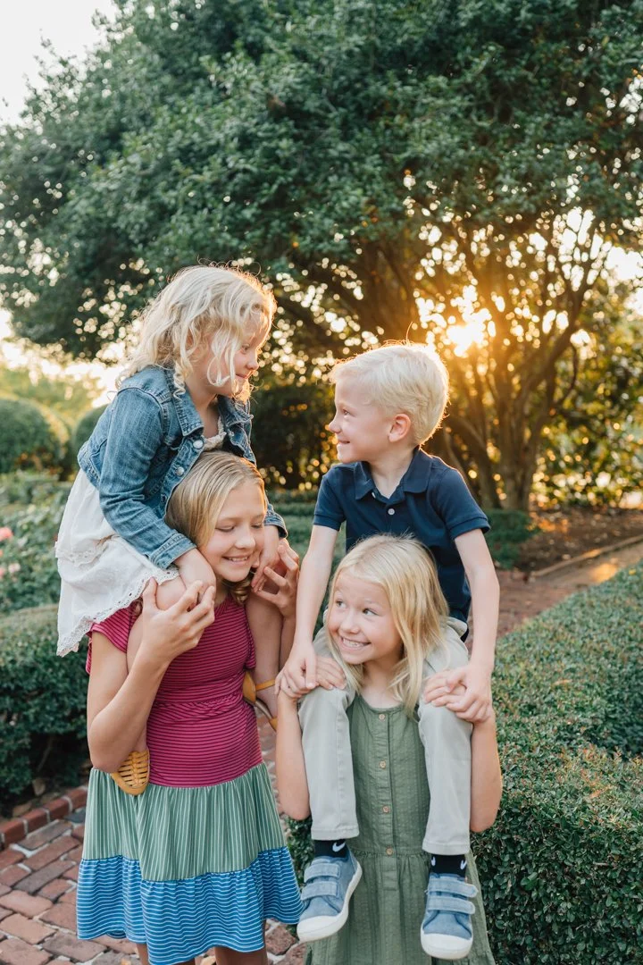 Golden Hour Family Photos at Furman University | Travelers Rest Family Photographers