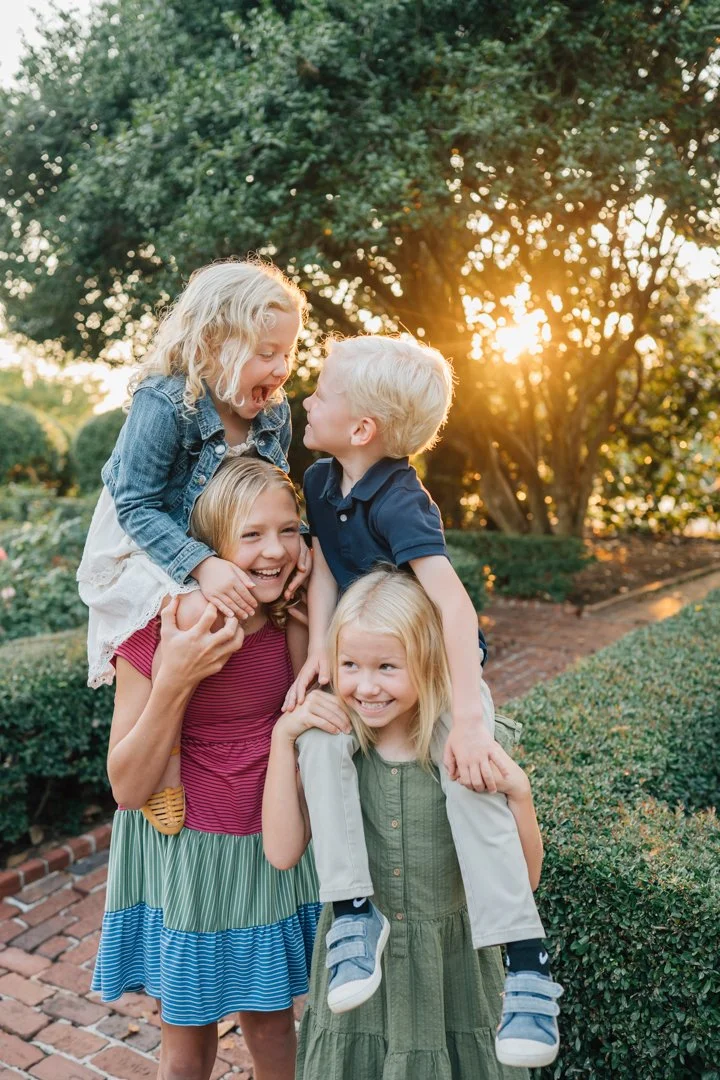 Golden Hour Family Photos at Furman University | Travelers Rest Family Photographers