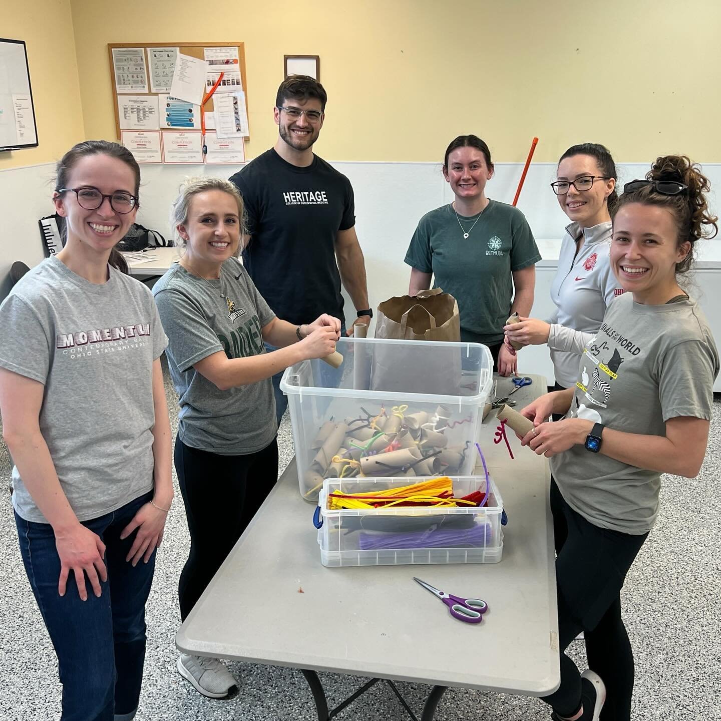 All our gratitude to Ohio University Heritage College of Osteopathic Medicine for volunteering with us recently! This group was fast and efficient! They were a huge help setting up for volunteer orientation, organizing supplies, and making cat enrich
