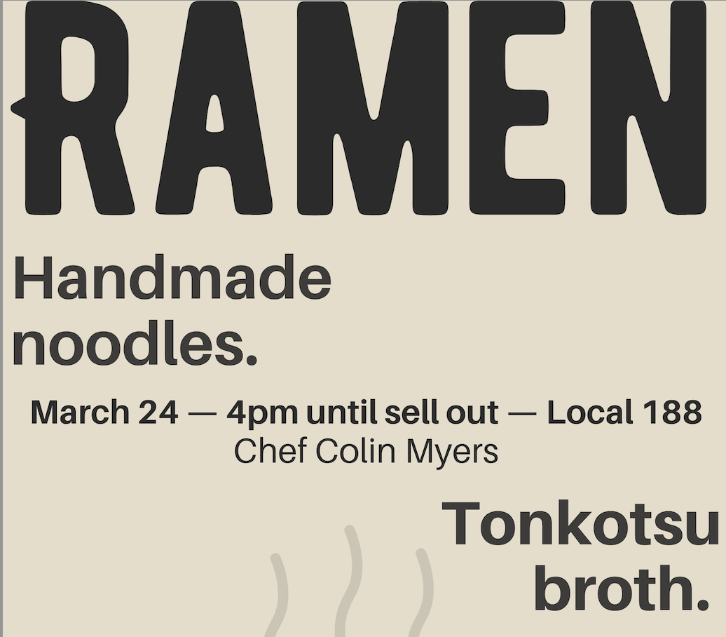 Chef Colin Myers Ramen Pop-Up