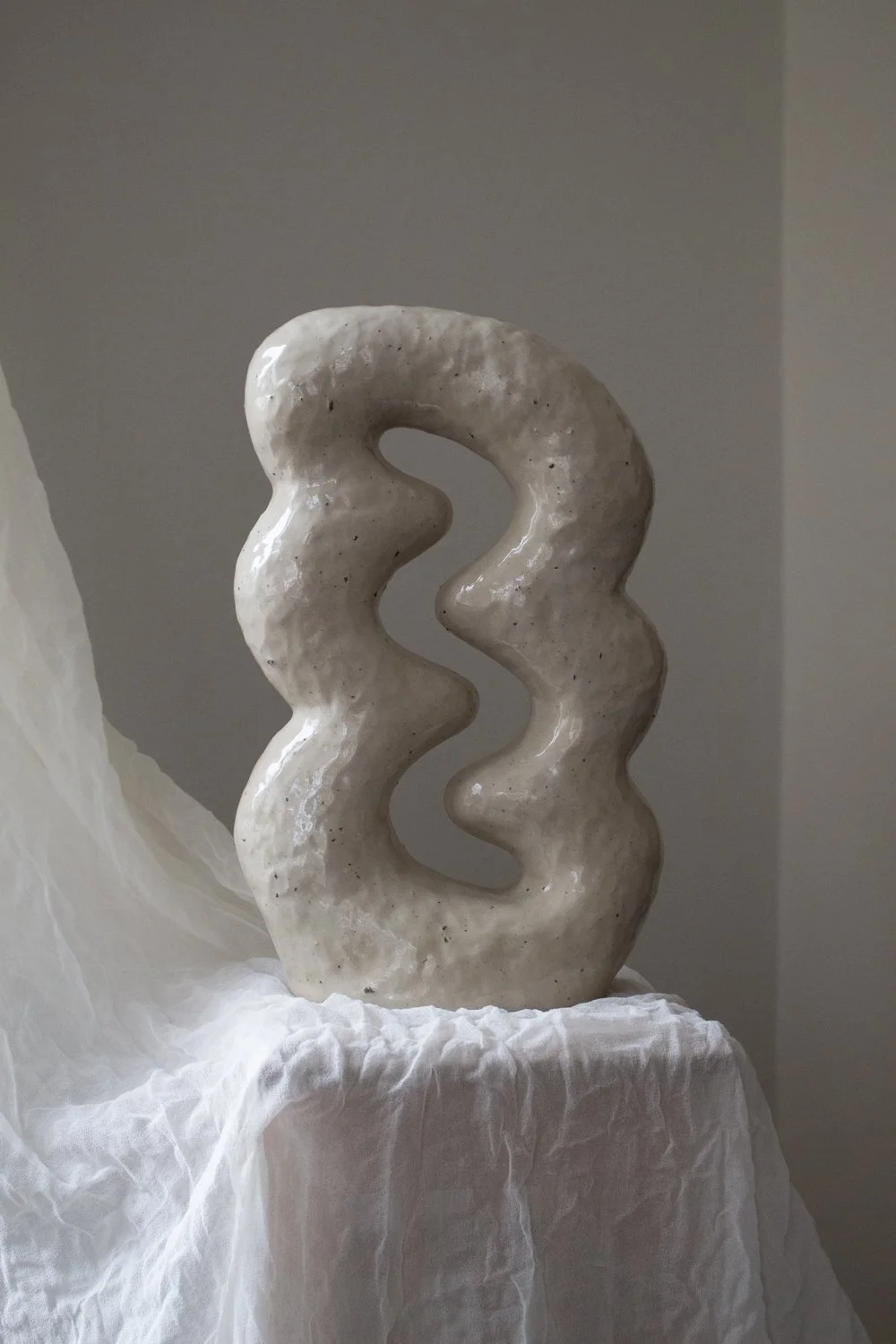 Handmade Sculpture Bone White