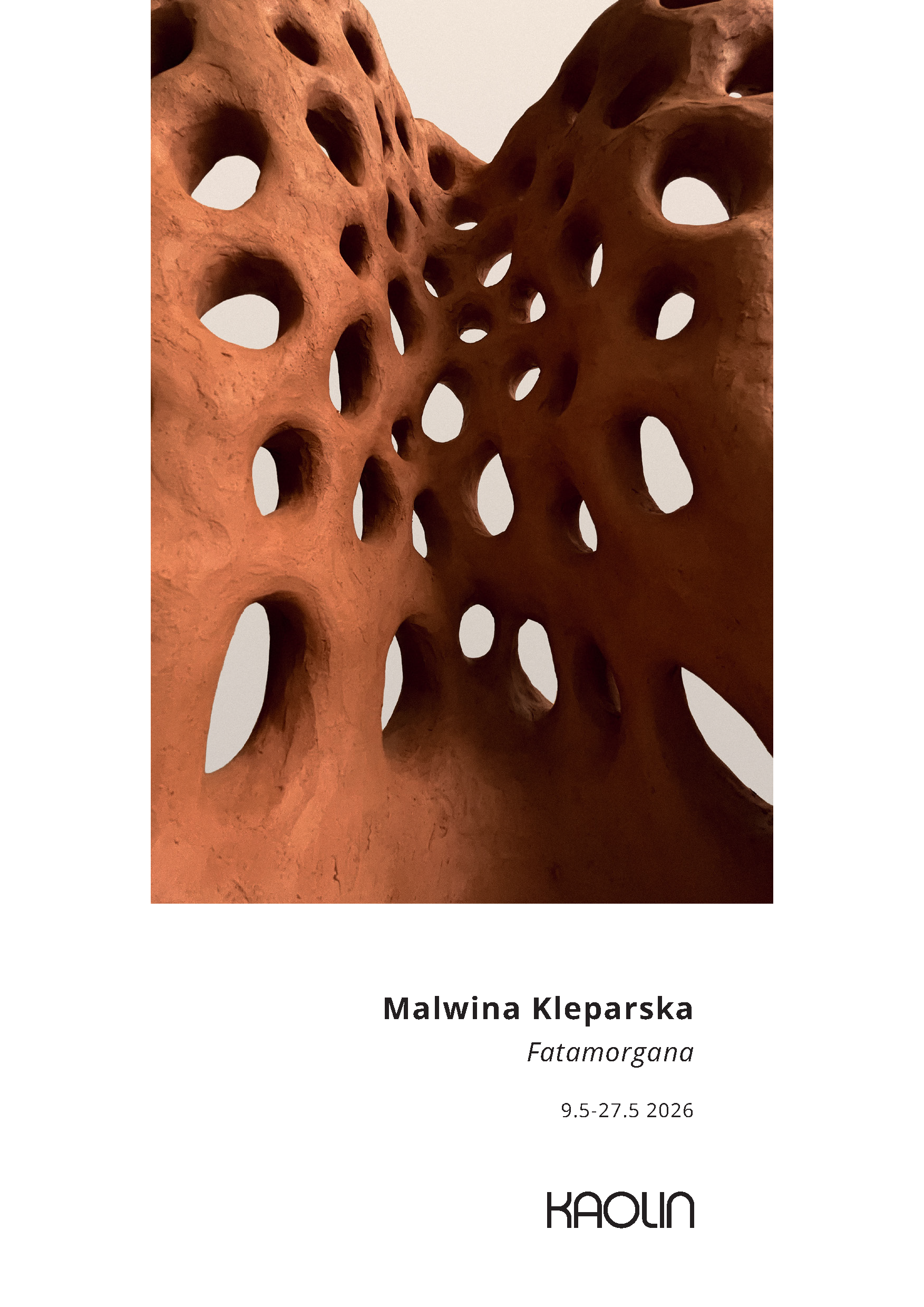 A perforated sculpture, soon to be experienced at Kaolin in Stockholm