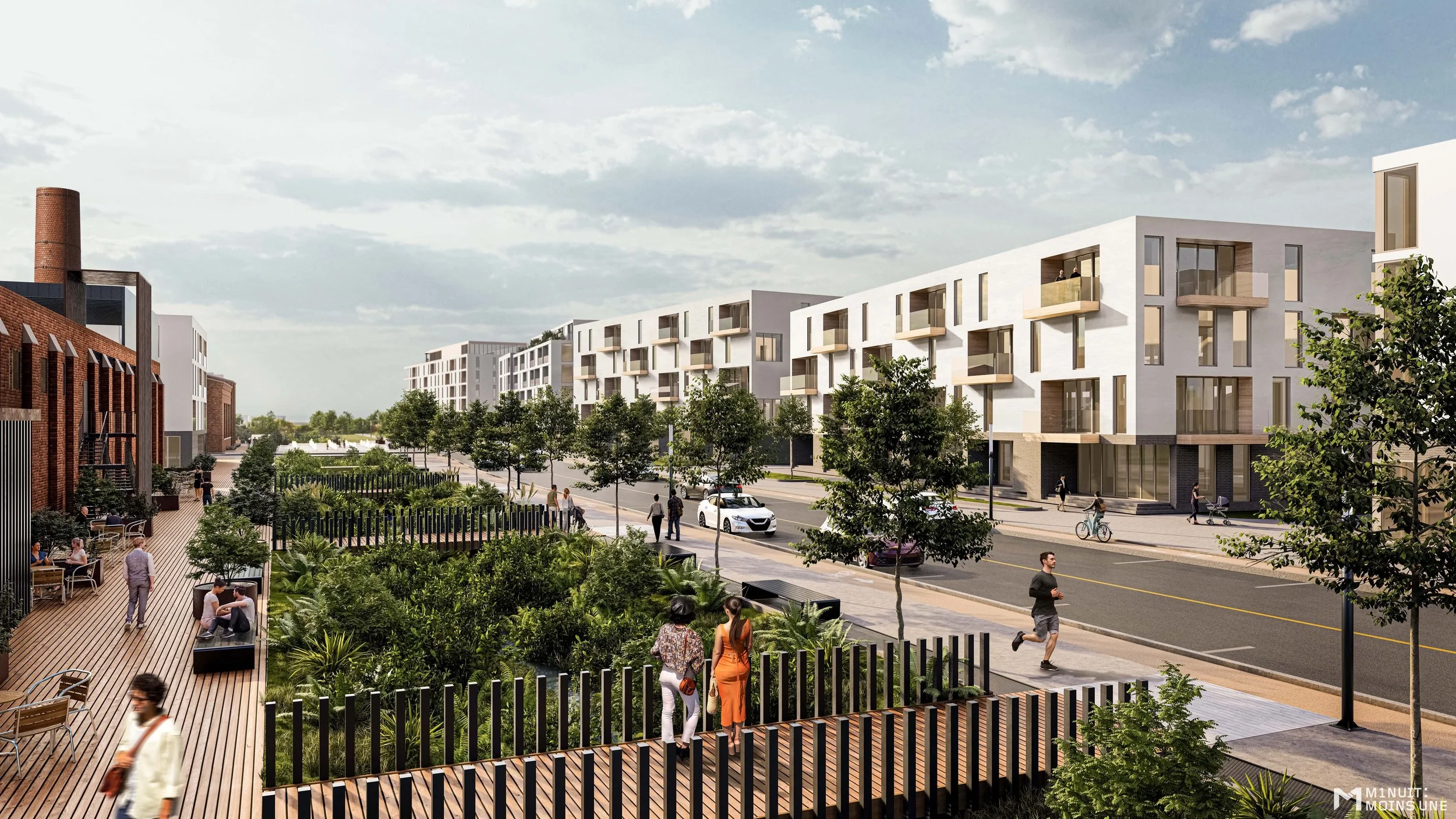 Still from the 3D video of the Fortissimo eco-district in Drummondville