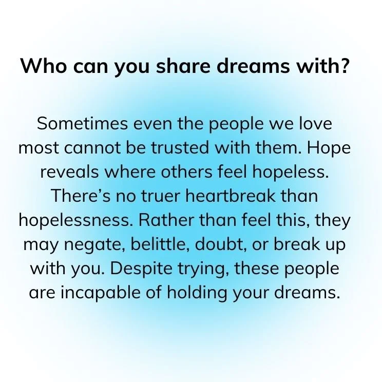 Who Can You Share Dreams With?