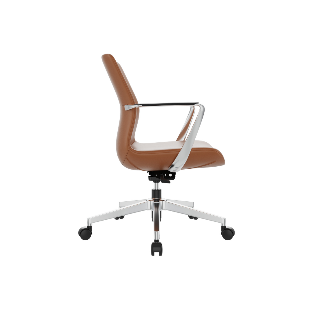 Borzoi+ terracotta office chair with chrome base at Dynamic Office Services in Morrisville, NC