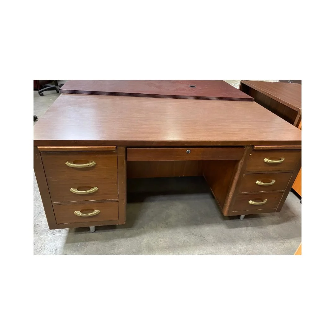 Light Cherry Desk Set — Dynamic Office Services