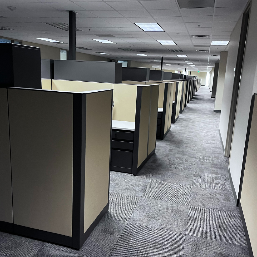 Pre-owned office furniture inventory arriving soon, featuring workstations, desks, seating, and storage solutions in Raleigh, NC
