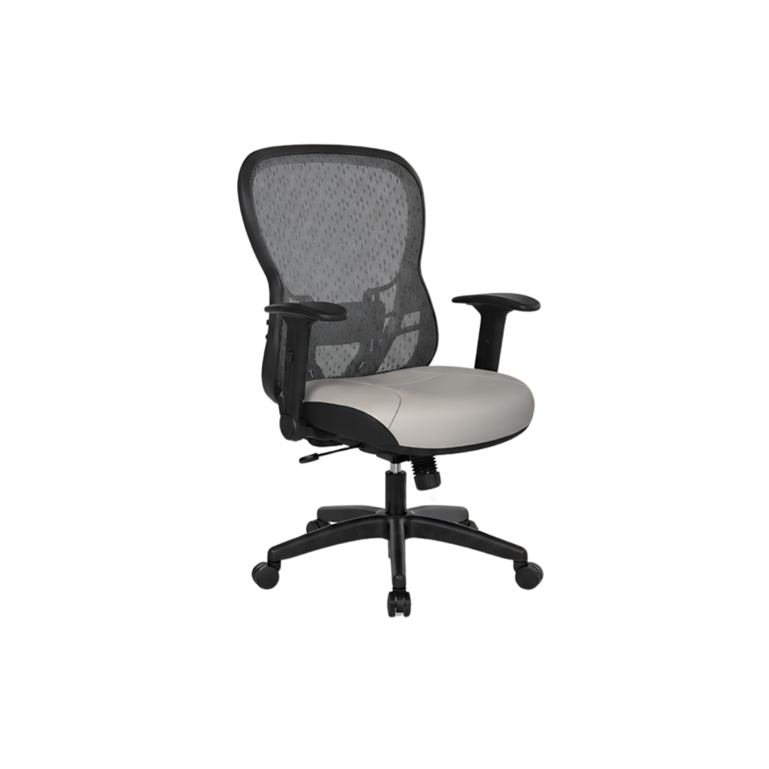 Ergonomic mesh task chair with medical grade vinyl seat