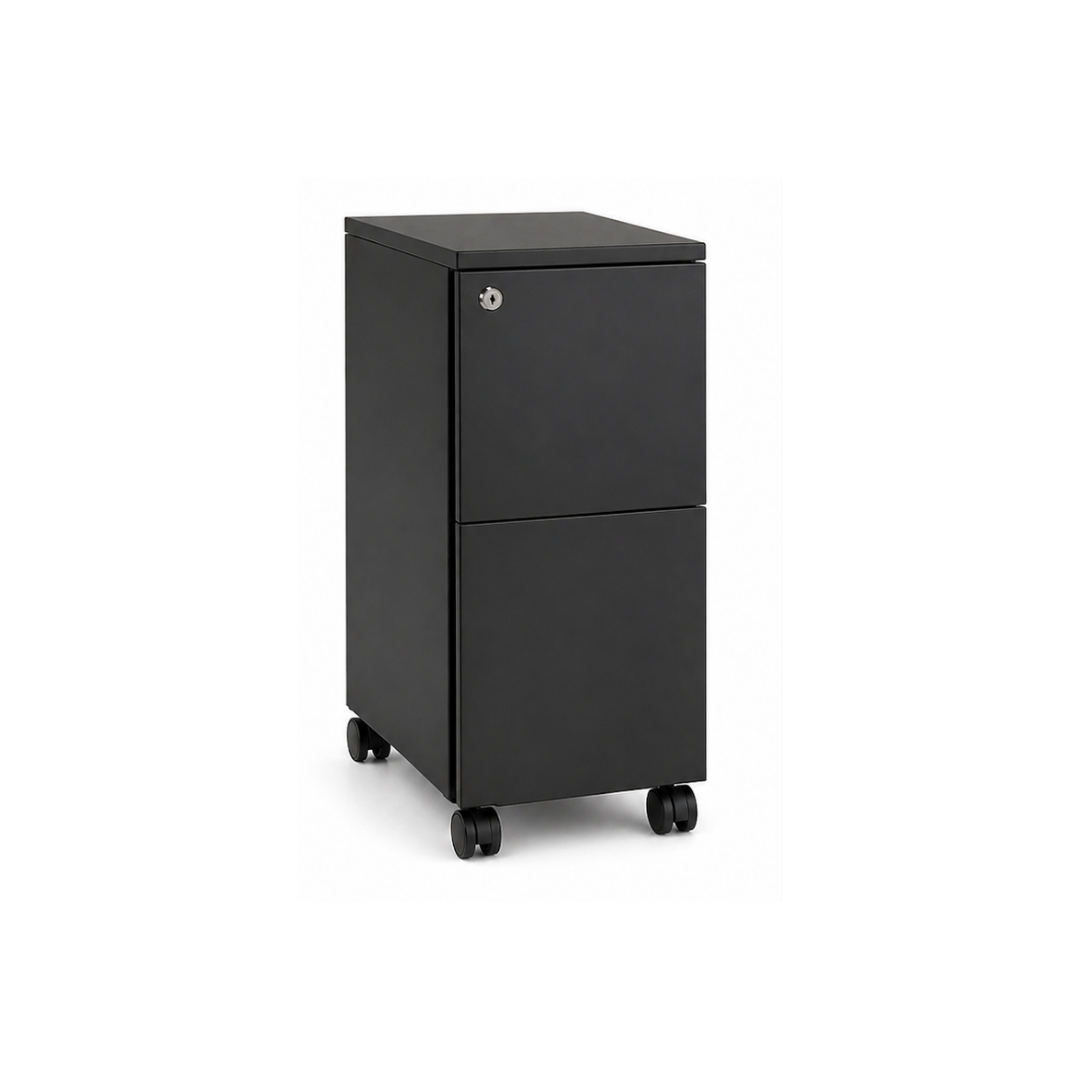 Black Metal Mobile Half Pedestal