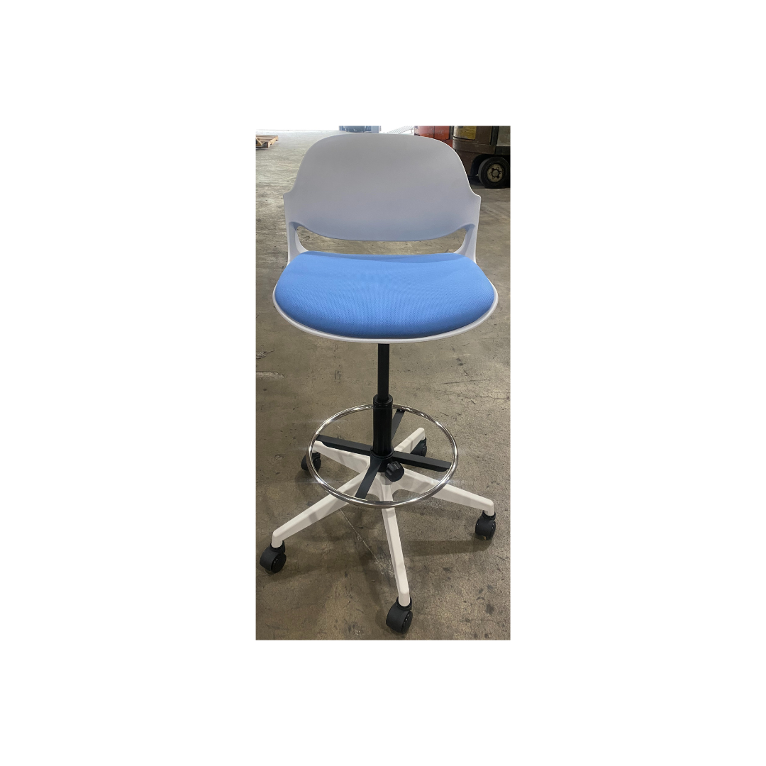 White molded shell stool