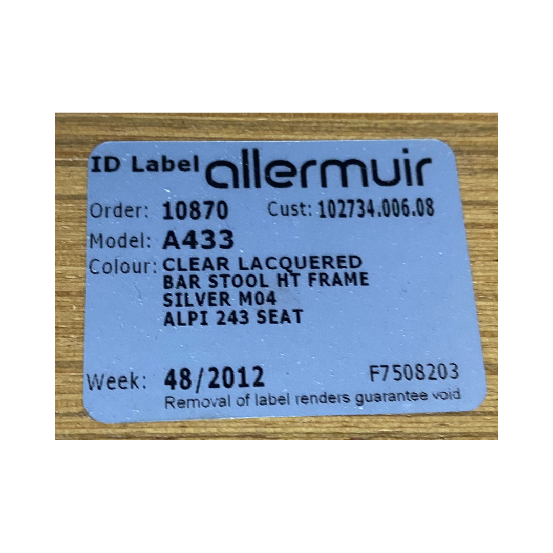 Pre-owned Allermuir Scoop Chairs for sale in Raleigh, NC. Durable wood and metal construction ideal for offices, cafes, and meeting spaces seeking modern style and versatility