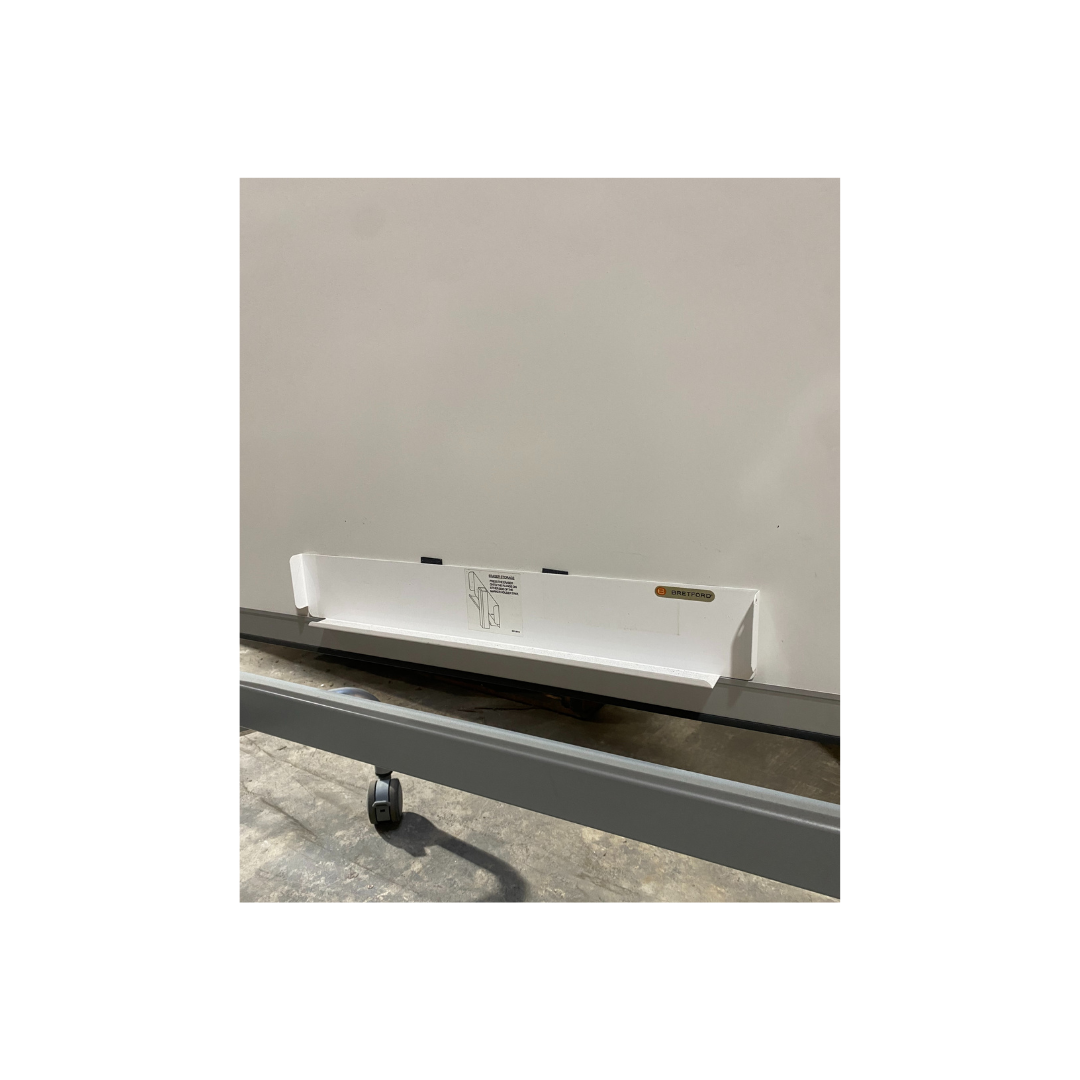 Mobile whiteboard marker tray and aluminum frame