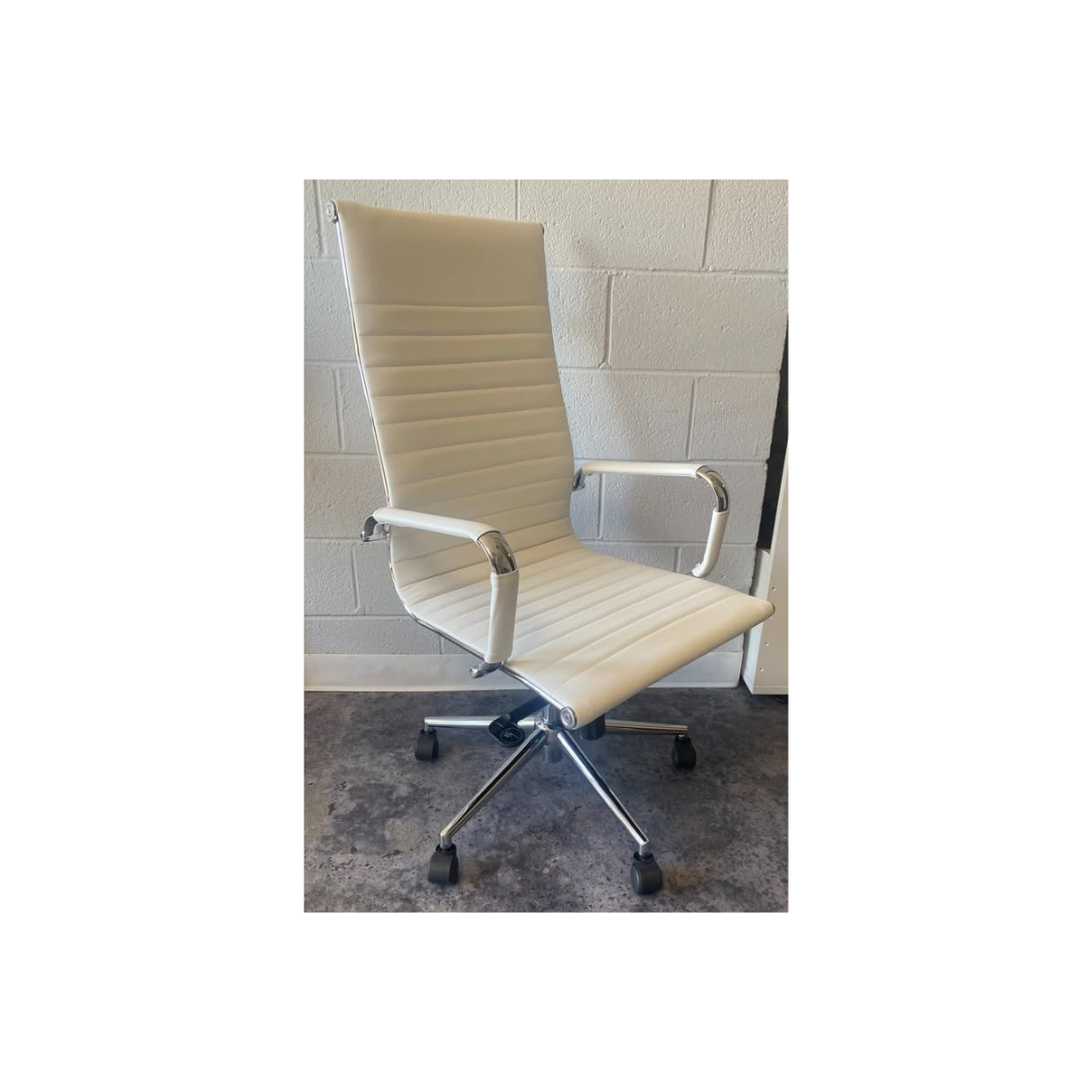 Affordable ribbed executive desk chair available at Dynamic Office Services near Research Triangle Park.