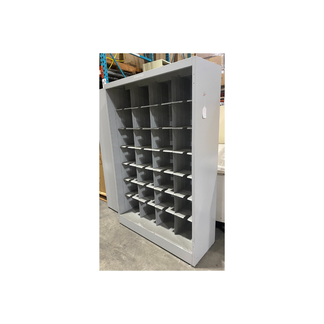 Commercial steel mail sorter with open compartments
