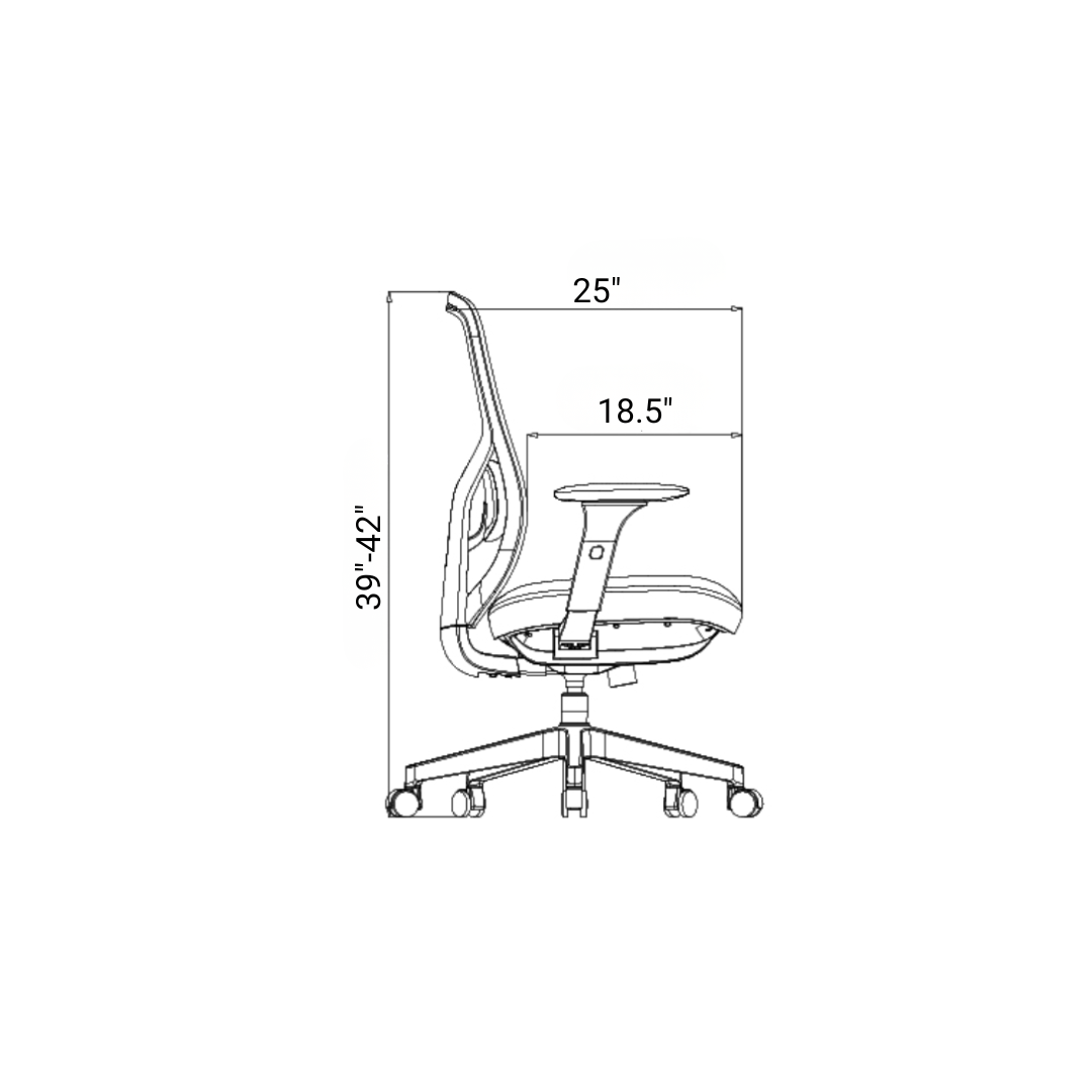 Adjustable ergonomic office chair available in black and light gray frame options | Raleigh, NC