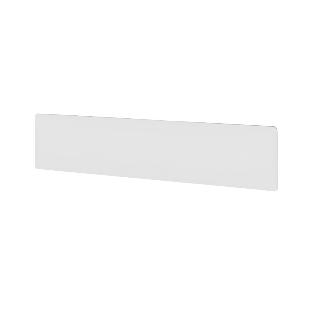 Frosted acrylic desk privacy screen for modern office workstation