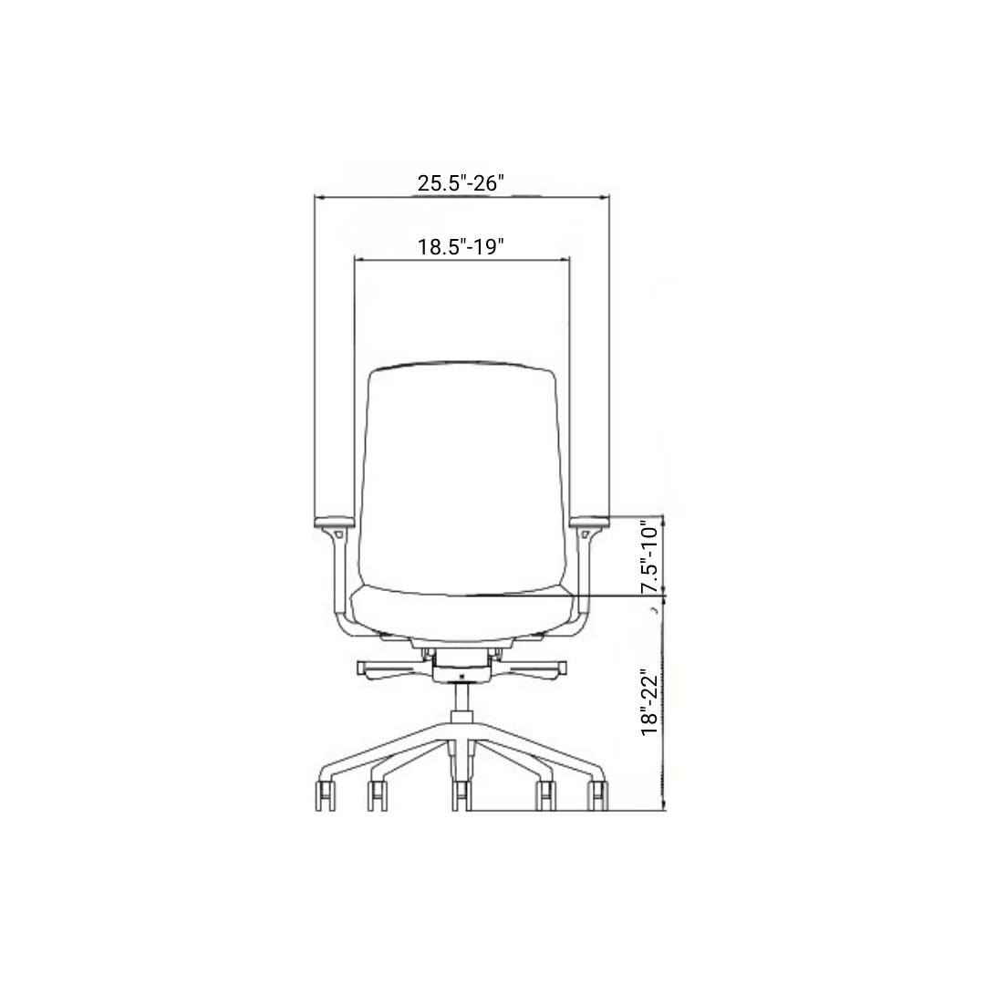 Adjustable ergonomic desk chair with seat depth adjustment, 3D arms, and supportive lumbar system