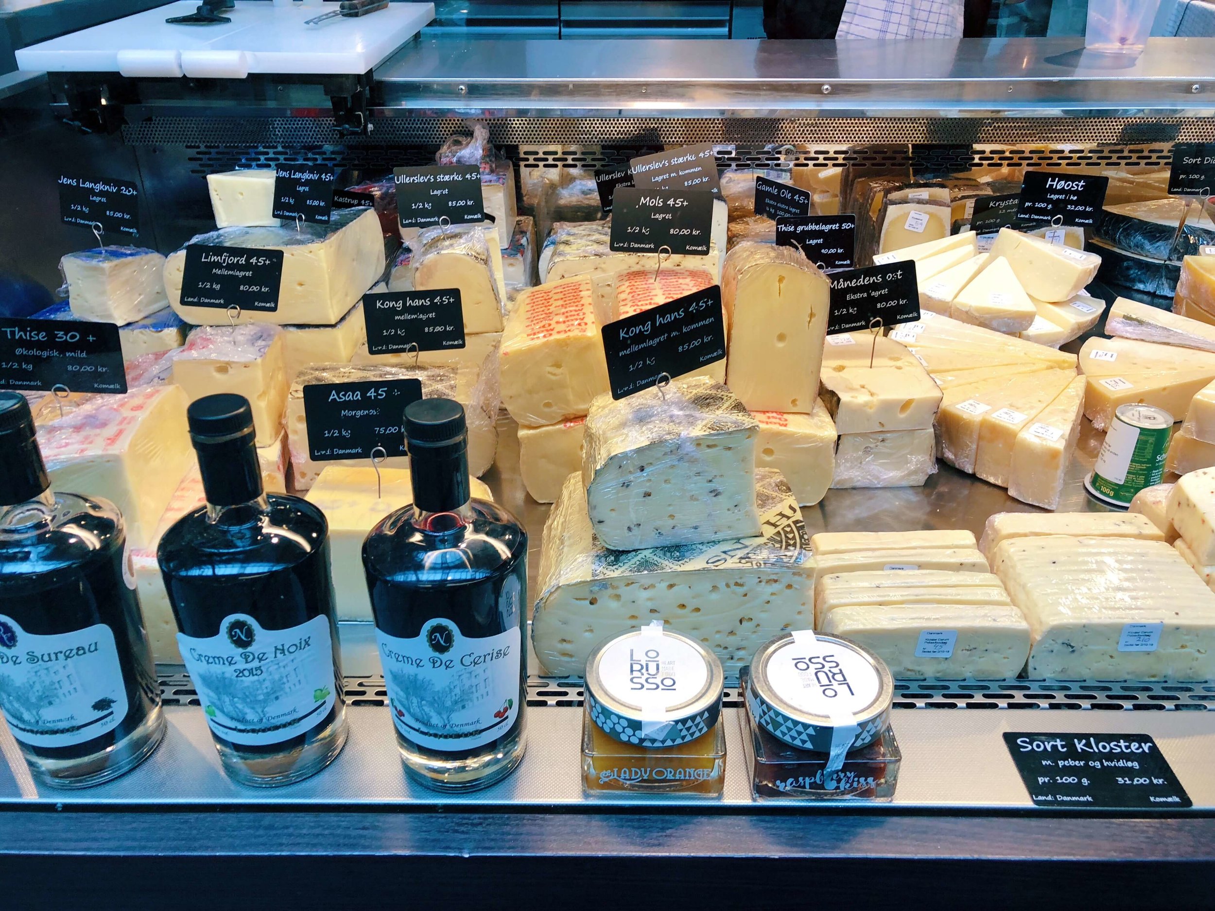 torvehallerne food hall cheese - foods of copenhagen food tour review - travelhappy luxury hawaii travel agency