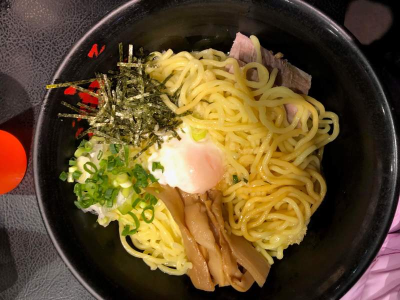 This bowl of noodles may look simple, but looks can be deceiving! There’s hot, spicy oil underneath and when you mix it up it is incredible!