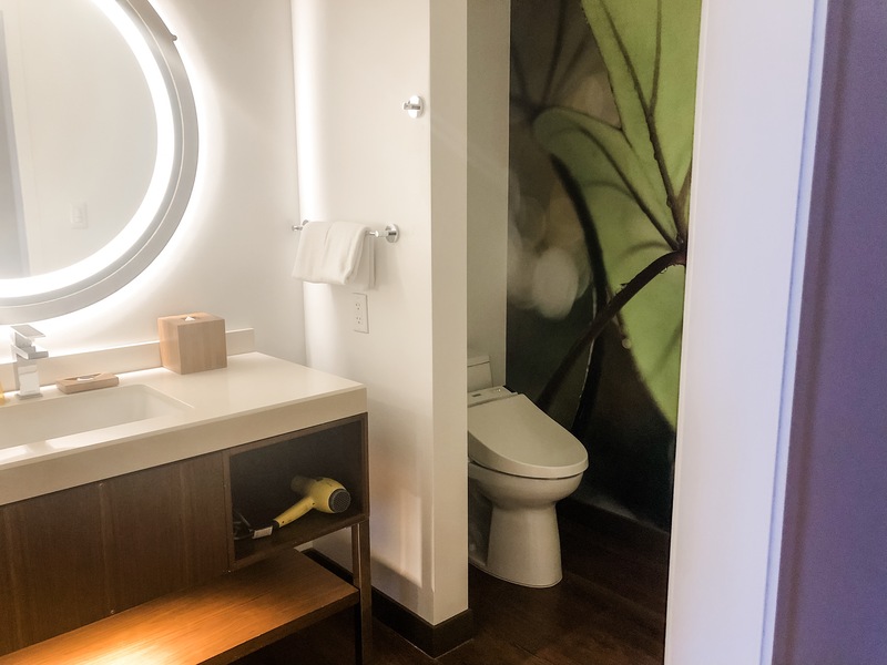 Toto toilet in an almost-water-closet