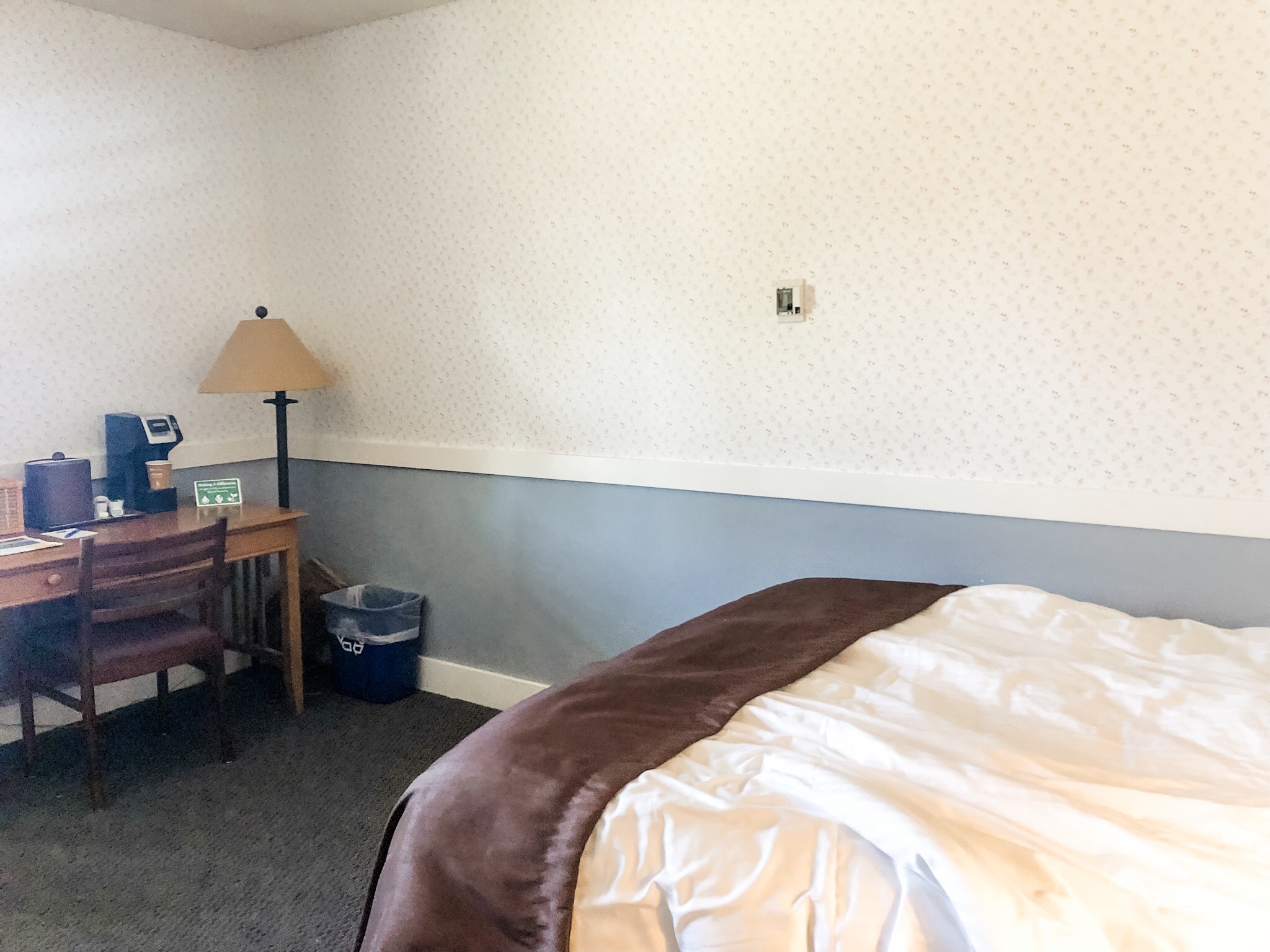Took these photos on the way out; please pardon the messy bed.