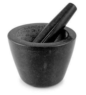 A Mortar &amp; Pestle creates a smooth paste … easy clean up too
