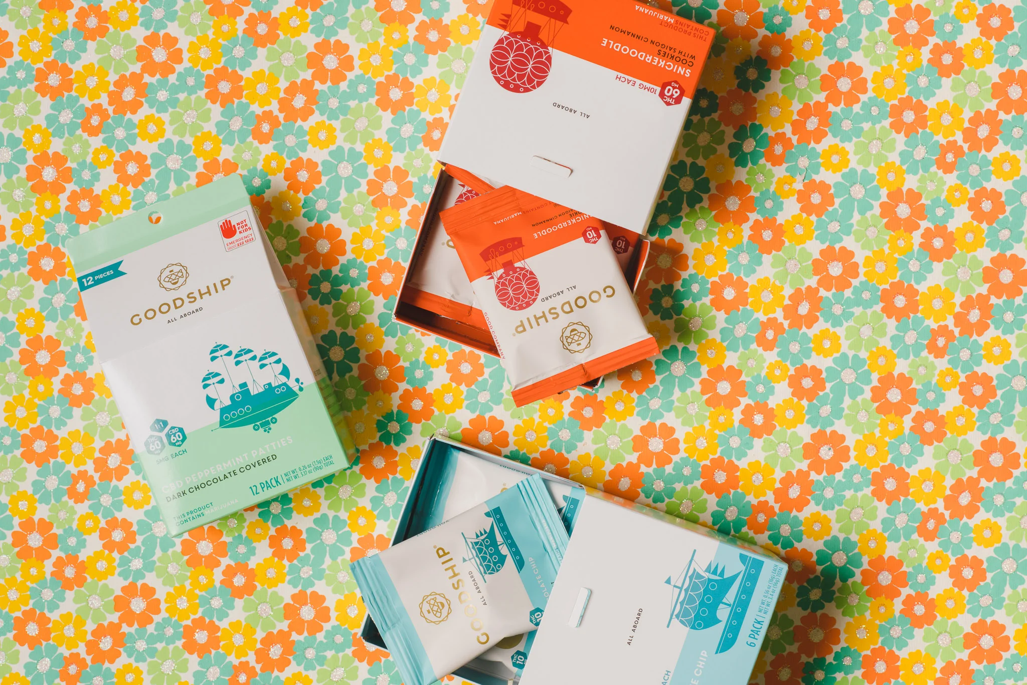 Our packaging is frankly awesome - flat lays show it off best