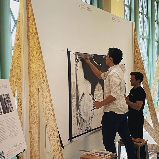 As the artistry at our live drawing event continues, we want to express our deep gratitude and thanks to Bulley &amp; Andrews and Bernhard Woodwork who designed, fabricated, delivered and installed the extraordinarily sturdy backdrops for the partici