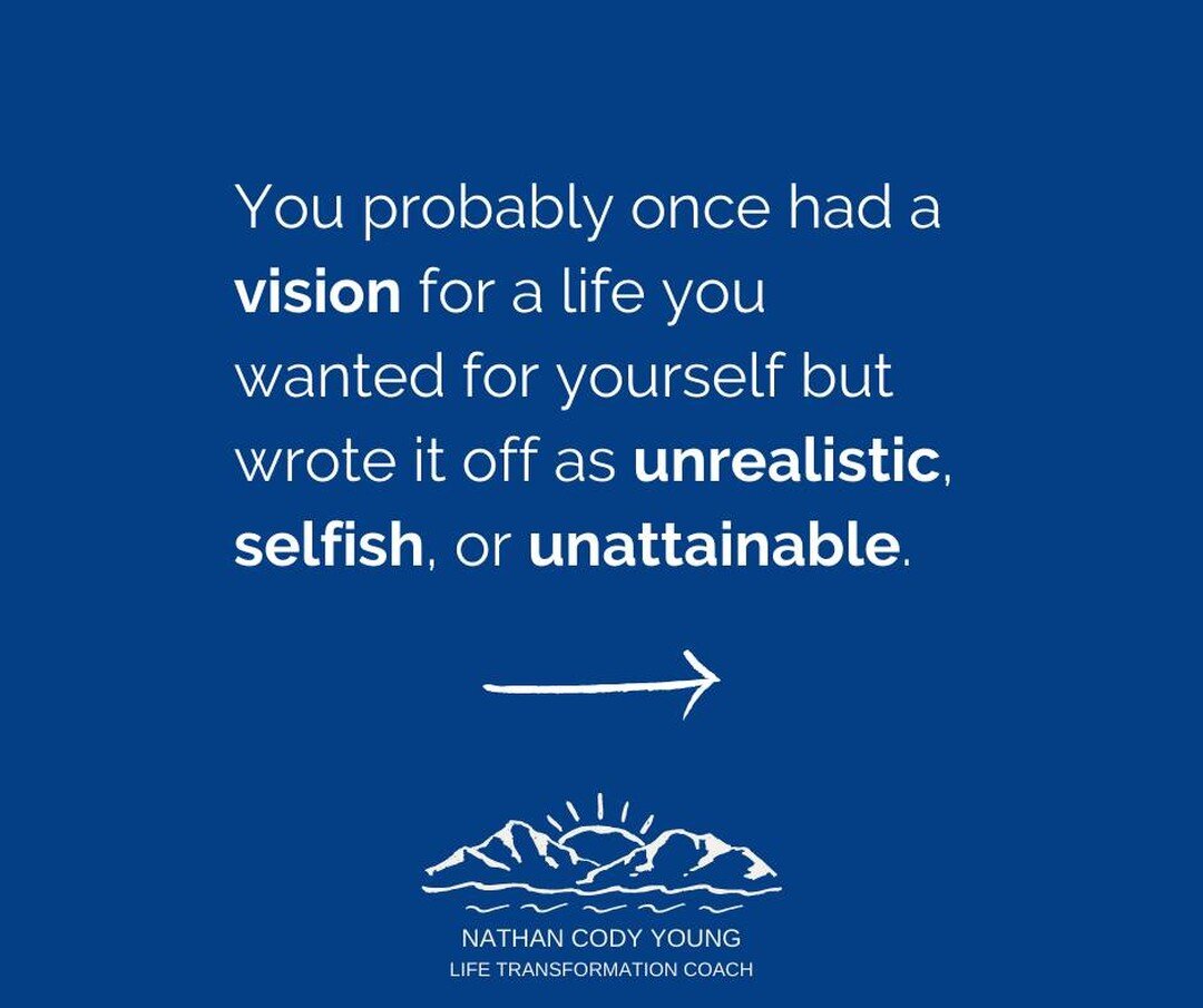 When you were younger did you have bigger dreams and aspirations? Did you hope to live differently or have a more impactful role in the world? Did you hope to soak up more ideas, feelings and experiences than you have? 

What happened? Did your goals