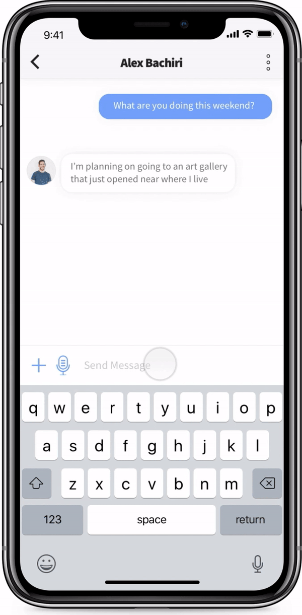 If the bot recognizes a potential topic of conversation but is not able to craft a prewritten message, it surfaces a prompt to the user for them to write their own message.